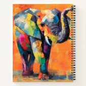 Abstrakt Happy Rainbow Elephant Notizblock (Rückseite)