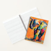 Abstrakt Happy Rainbow Elephant Notizblock (Innenseite)