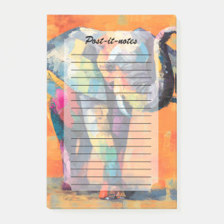 Abstrakt Happy Rainbow Elephant Post-it Klebezettel