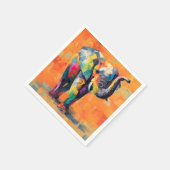 Abstrakt Happy Rainbow Elephant Serviette (Ecke)