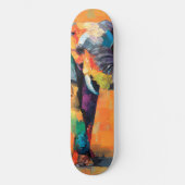 Abstrakt Happy Rainbow Elephant Skateboard (Vorderseite)