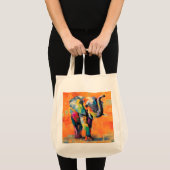 Abstrakt Happy Rainbow Elephant Tragetasche (Vorderseite (Produkt))