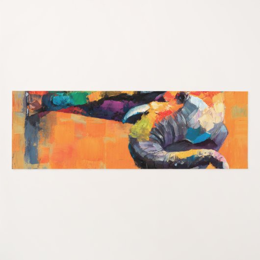 Abstrakt Happy Rainbow Elephant Yogamatte (Vorderseite (Horizontal))