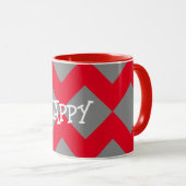 Abstrakt Happy Tasse (VorderseiteRechts)