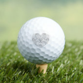 Abstrakt Heart Doodle Golfball (Insitu T-Shirt)