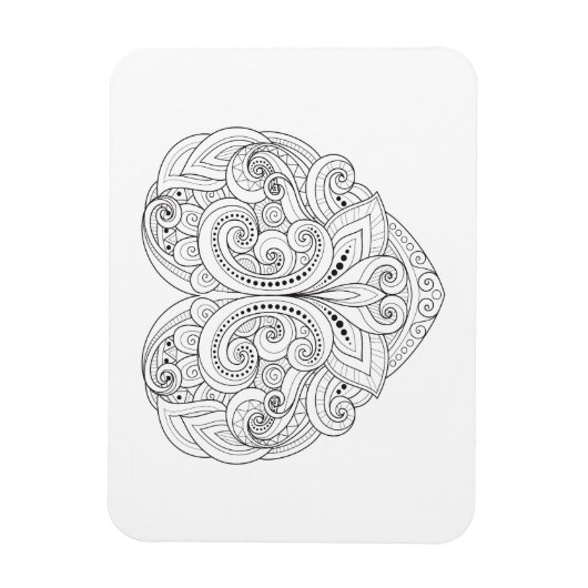 Abstrakt Heart Doodle Magnet (Vertikal)