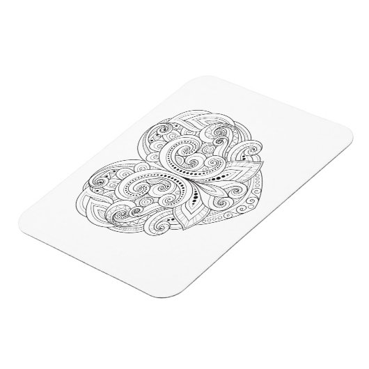 Abstrakt Heart Doodle Magnet (Linke Seite)