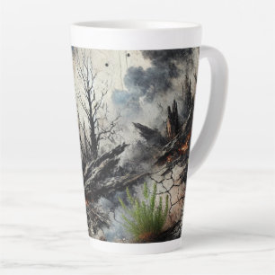 Abstrakt Heart Latte Tasse - Einzigartiges Kunstde