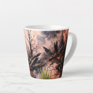 Abstrakt Heart Latte Tasse - Modernes Kunstdesign