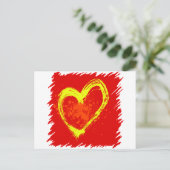 Abstrakt Heart Tattoo Postkarte (Stehend Vorderseite)