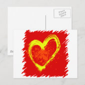 Abstrakt Heart Tattoo Postkarte (Vorne/Hinten)
