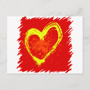 Abstrakt Heart Tattoo Postkarte
