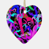 Abstrakt Hearts Keramik Ornament (Rechts)