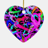 Abstrakt Hearts Keramik Ornament (Hinten)