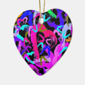 Abstrakt Hearts Keramik Ornament (Links)