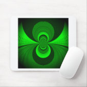 Abstrakt-hellgrüne Groovy Kaleidoskop-Muster Mousepad (Mit Mouse)
