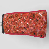 Abstrakt hellrot mit Flecken und gekröntem Stil Golf Headcover (Vorderseite)