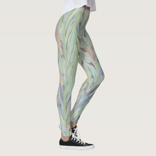 Abstrakt Herringbone - Farn Leggings (Rechts)