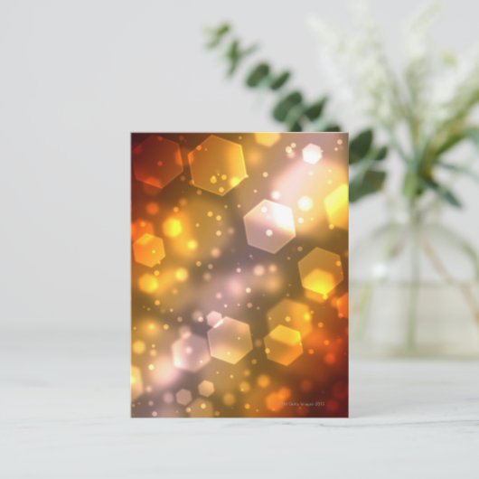 Abstrakt Hexagon Postkarte (Stehend Vorderseite)