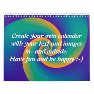 Abstrakt Hintergrund Spirals soft V + Ihr Text Kalender