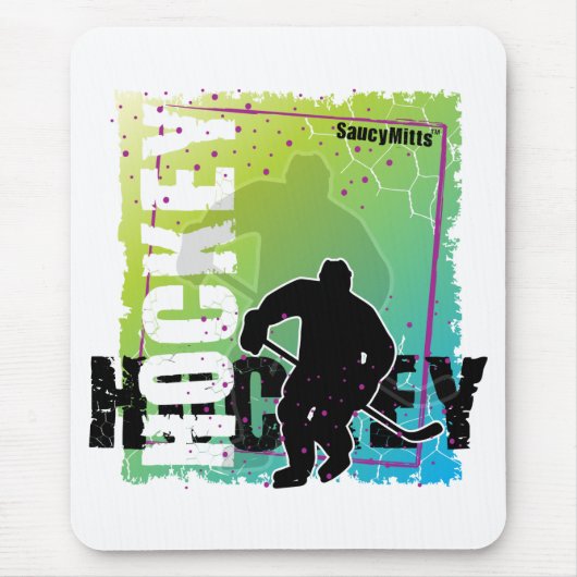 Abstrakt Hockey (männlich) Mousepad (Vorne)
