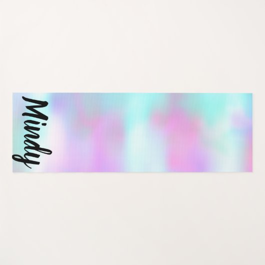 Abstrakt Hologramm Rainbow Pink Yogamatte (Vorderseite (Horizontal))