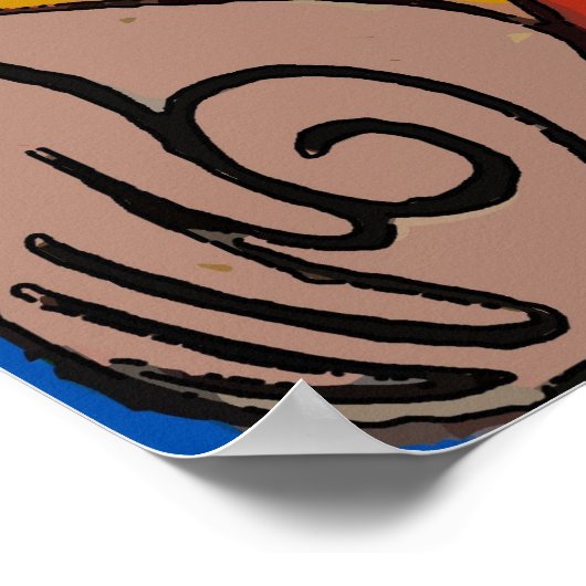 Abstrakt hören poster (Ecke)