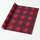 Abstrakt HORSE Lover Red Christmas Trees Geschenkpapier (Ungerollt)