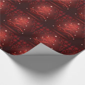 Abstrakt HORSE Lover Stall Rote Weihnachtsbaumen Geschenkpapier (Ecke)