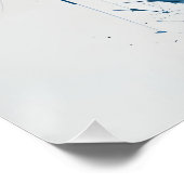 Abstrakt Howling Wolf Poster (Ecke)