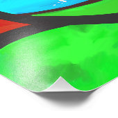 Abstrakt - Hütte im Wald Fotodruck (Ecke)