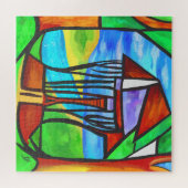 Abstrakt - Hütte im Wald Puzzle (Horizontal)