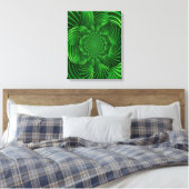 Abstrakt Hypnotic Palm Wrapped Canvas Leinwanddruck (Insitu (Schlafzimmer))