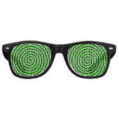 Abstrakt Hypnotisierte Grün Sonnenbrille (Vorderseite)