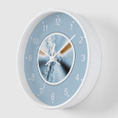 Abstrakt Icy Blue Gradient Fraktal Uhr (Winkel)