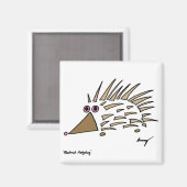 Abstrakt Igel Magnet (Vorderseite/Rückseite)