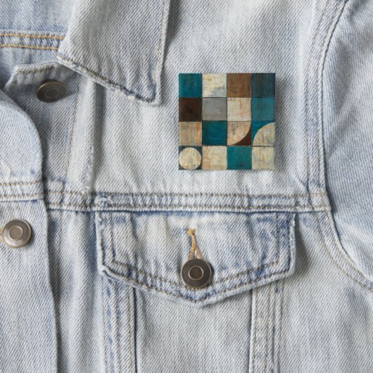 Abstrakt im Blau und in Brown Button (Beispiel)