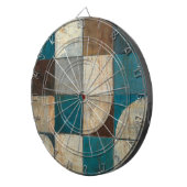 Abstrakt im Blau und in Brown Dartscheibe (Vorderseite rechts)