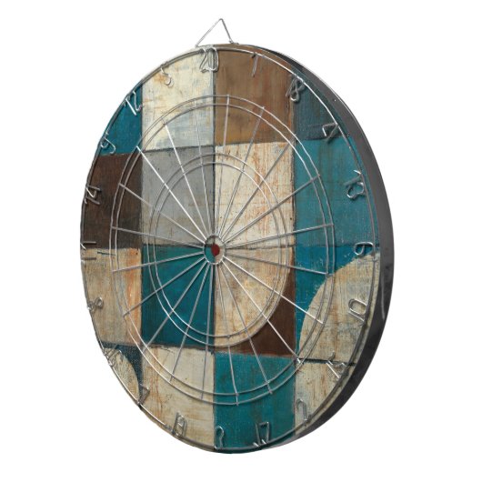 Abstrakt im Blau und in Brown Dartscheibe (Vorderseite rechts)