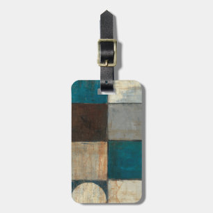 Abstrakt im Blau und in Brown Gepäckanhänger