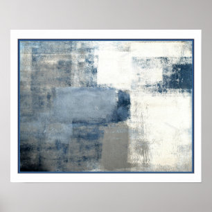 "Abstrakt im Denim" 16x20 Druck Poster