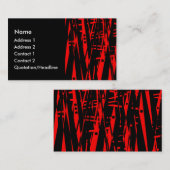 Abstrakt im Rot und im Schwarzen Visitenkarte (Vorne/Hinten)