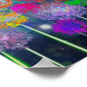 Abstrakt impressionistisches Feld der Blume Leinwa Poster (Ecke)