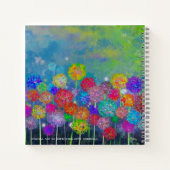 Abstrakt impressionistisches Feld der Blume Sketch Notizblock (Rückseite)