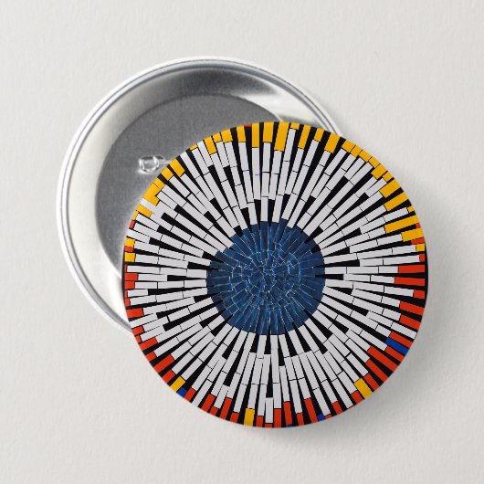 Abstrakt in Band - Sternexplosion Button (Vorne & Hinten)