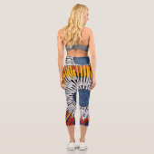 Abstrakt in Band - Sternexplosion Capri Leggings (Rückseite)