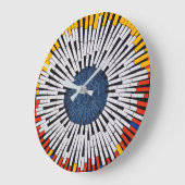 Abstrakt in Band - Sternexplosion Große Wanduhr (Winkel)