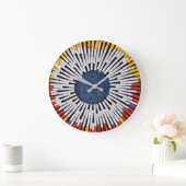 Abstrakt in Band - Sternexplosion Große Wanduhr (Zuhause)