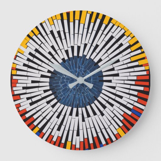 Abstrakt in Band - Sternexplosion Große Wanduhr (Vorderseite)