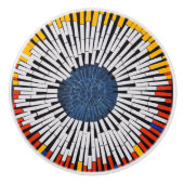 Abstrakt in Band - Sternexplosion Keramikknauf (Vorderseite)